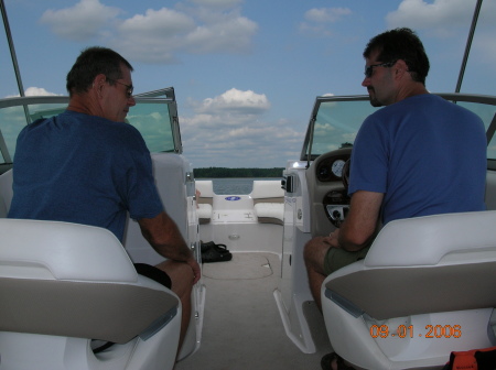 Dad and I on the boat