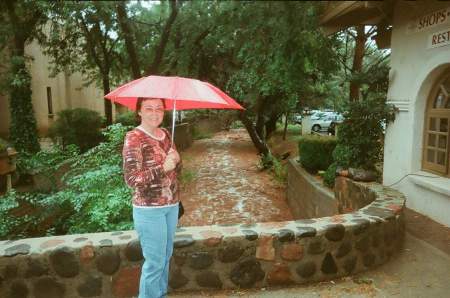 Me in Sedona during a flood, Oct 2010