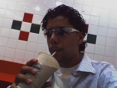 Me drinkin my mocha chip shake!