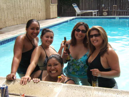The Girls Having Fun at the Pool