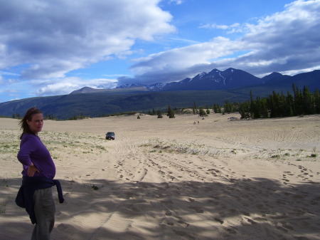 Melissa at Carcross, BC, Canada sand dunes