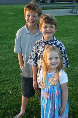 The Evans Children at sunset