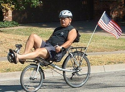 2005 riding a recumbent bike