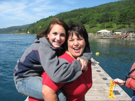 Erica and I crabbing at Nehalem Bay on July 4th!