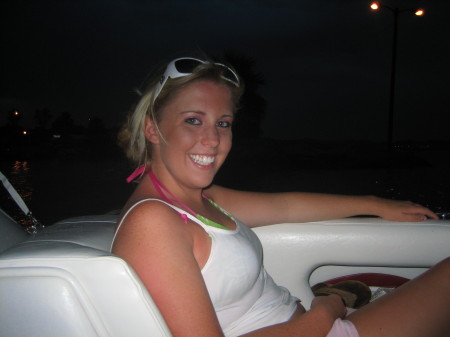 Bryanna riding in our boat at Lake Havasu