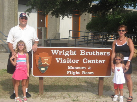 Family at Wright Brothers Center - Kitty Hawk, NC