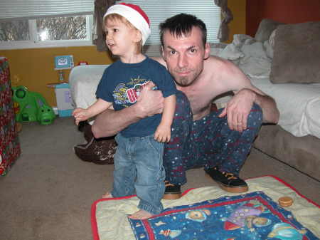 D and me Christmas morning 2007