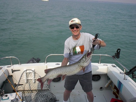 Musky caught 9/6/2007 in Lake St. Clair, Michigan