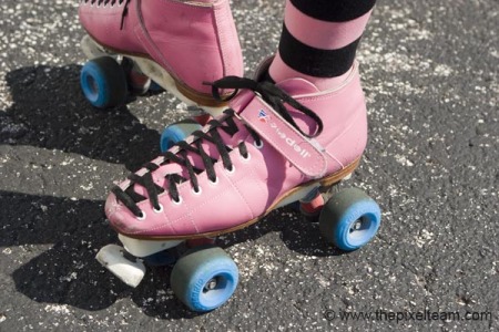 pink skates