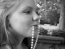 I love this picture of Lacey eatting her beads