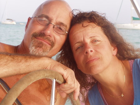 Mr & Mrs Faller sailing the BVI's