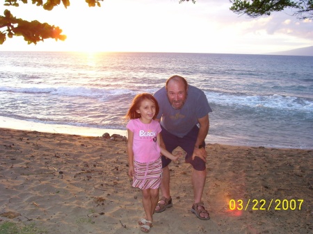 Kellii and her Grandpa Louie, Maui March 07