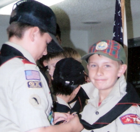 Austin graduating in Boyscouts