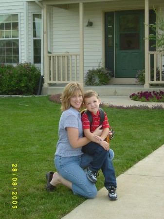 Spencer and Mommy - First day of school 2005