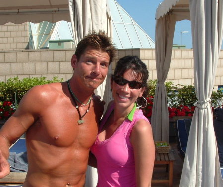 Look who was at my hotel in Barcelona, Spain (2005, Ty and April)
