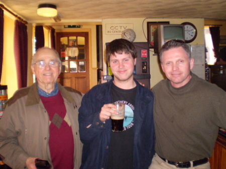 My father, my son and me in England