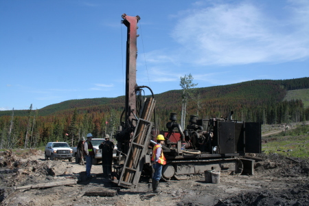 Exploration drilling at the mine