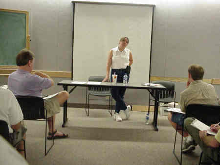 Trish during a free public seminar at Glendale, AZ library.