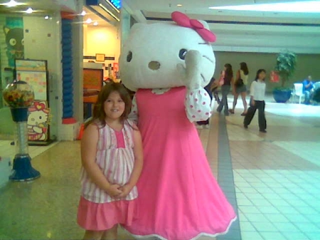 My daughter Brooke with Hello Kitty