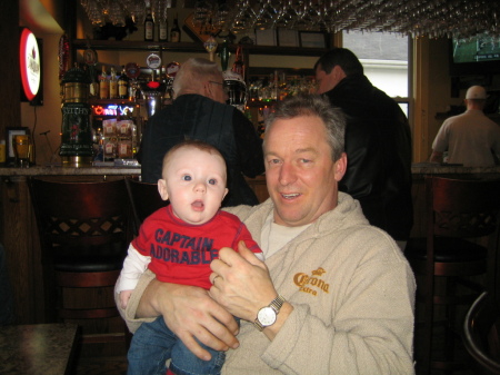 Jaxon and Grandpa out for beers in Ottawa