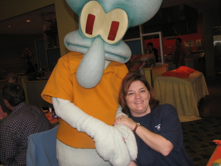 My wife Kelly and Squidward
