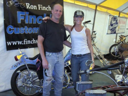 "Chopper" Rich and me at a bike show - I'm a biker babe now!
