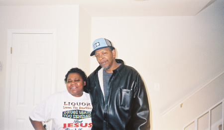 My  husband and I at my son house in D.C.