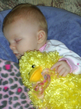 Snoozing with the duck!