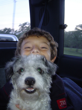 TWO OF MY FAVORITE KIDDOS DOGGIE ROGER AND HUNTER