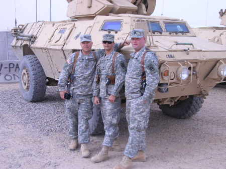 Me my gunner and my driver in Iraq