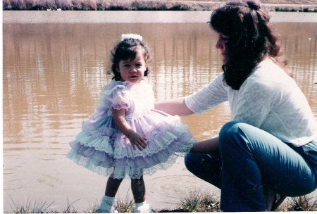 Our daughter at Easter 1986