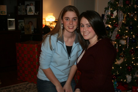 Amanda and Leslee at Christmas.