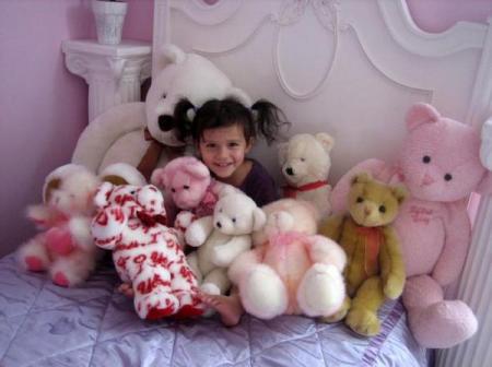 Sandra with a few of her bears