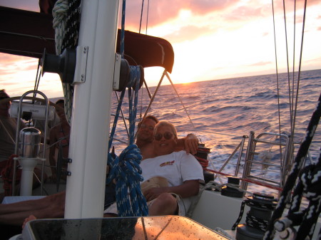 Sunset sail off Kona