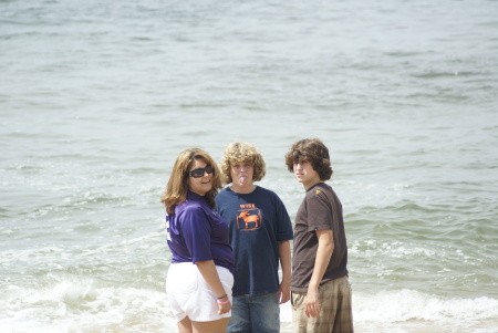 Annette,Nick & Tyler beach in Montery