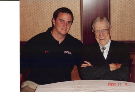 Coach Ryan at dinner with John Wooden