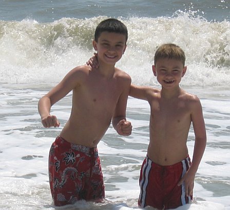 Jeff & Nick in the surf