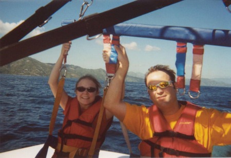 Parasailing in the Caribbean