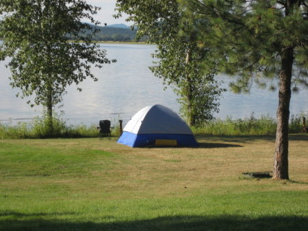 Camping on the Pend Oreille River, Washington
