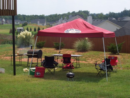 tailgate at home.