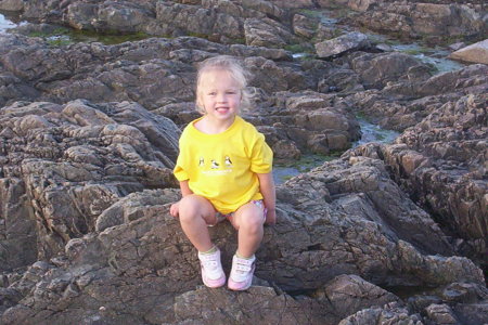 Avery on the rock