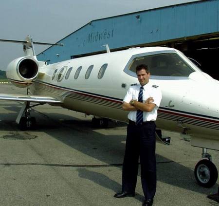 Me with the LearJet ! My office at 47000 feet and 500+ MPH.