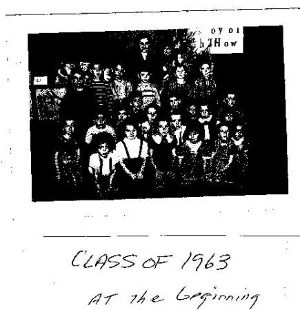 1963 Graduates in Kindergarten