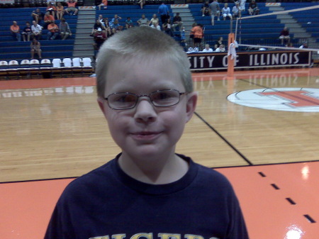 Kyle at U of I Volleyball game 2008