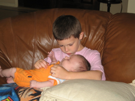 Connor with his new cousin Jonathan