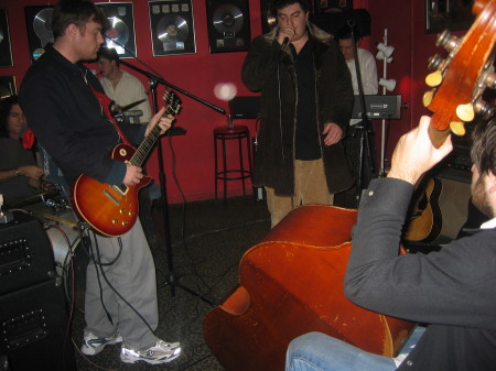 My son Michael on guitar at a recording studio in Beverly Hills.