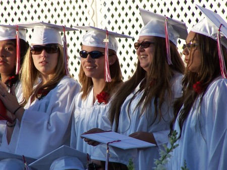 KRYSTINA AND HER FRIENDS AT GRADUATION