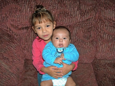 my little mike again with his sister lela