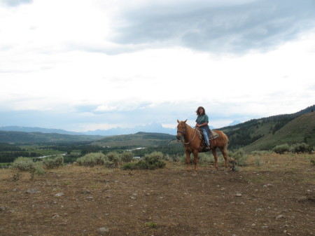 Horseback riding in Tetons