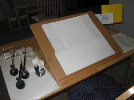 Heather's calligraphy studio